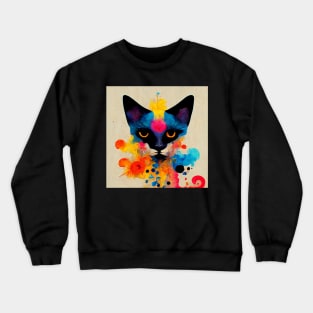 Abstract Cat Crewneck Sweatshirt